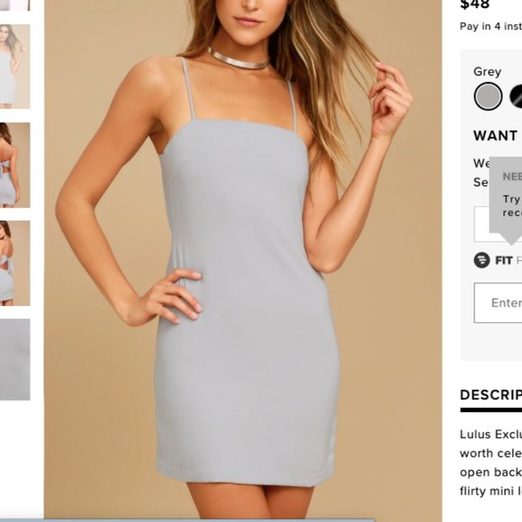 Lulus Toast to Life Grey Mini Dress XS - Picture 4 of 4